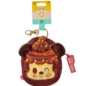 Disney Munchling Mickey Mouse Mocha Cake Wallet Keychain NWT